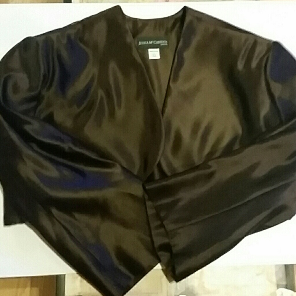 Jessica McClintock Bridal satin shrug